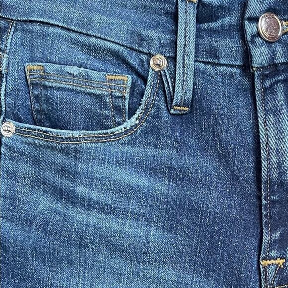 Women's Good American Good Straight Leg Denim High Rise Distressed Jeans sz 25 - Picture 3 of 11